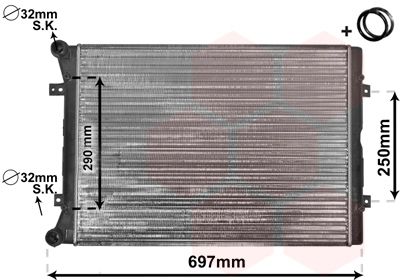 VAN WEZEL radiatorius, variklio aušinimas 58002283
